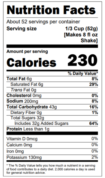 Nutrition Facts